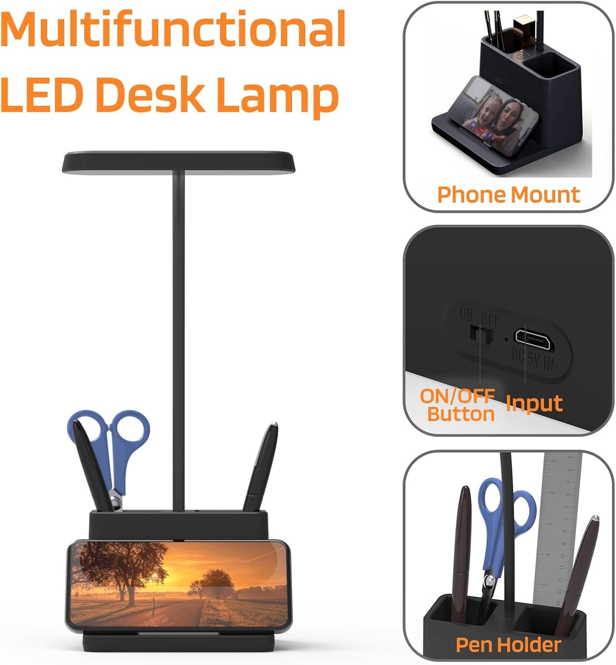 Black LED Desk Lamp