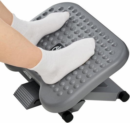 Adjustable Desk Footrest, Gray