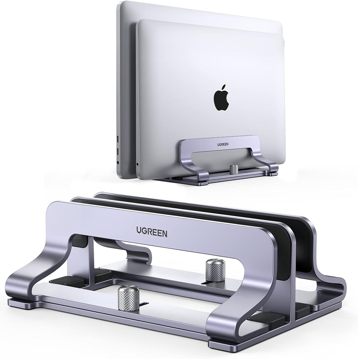2-Slot Vertical Laptop Stand Holder Desk