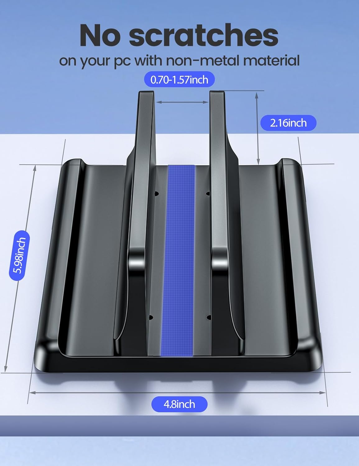 Vertical Laptop Stand Holder Organizer Plastic Adjustable Desktop