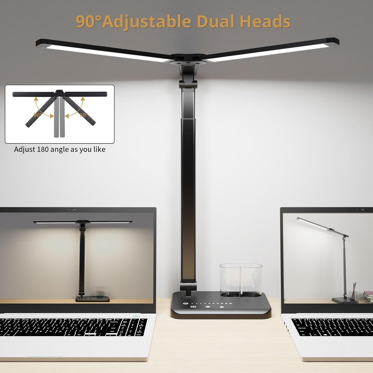 LED Desk Lamp, Dual Heads