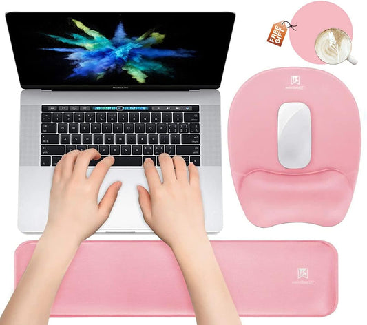 Memory Foam Set Wrist Rest Pad & Mouse Wrist Rest Support