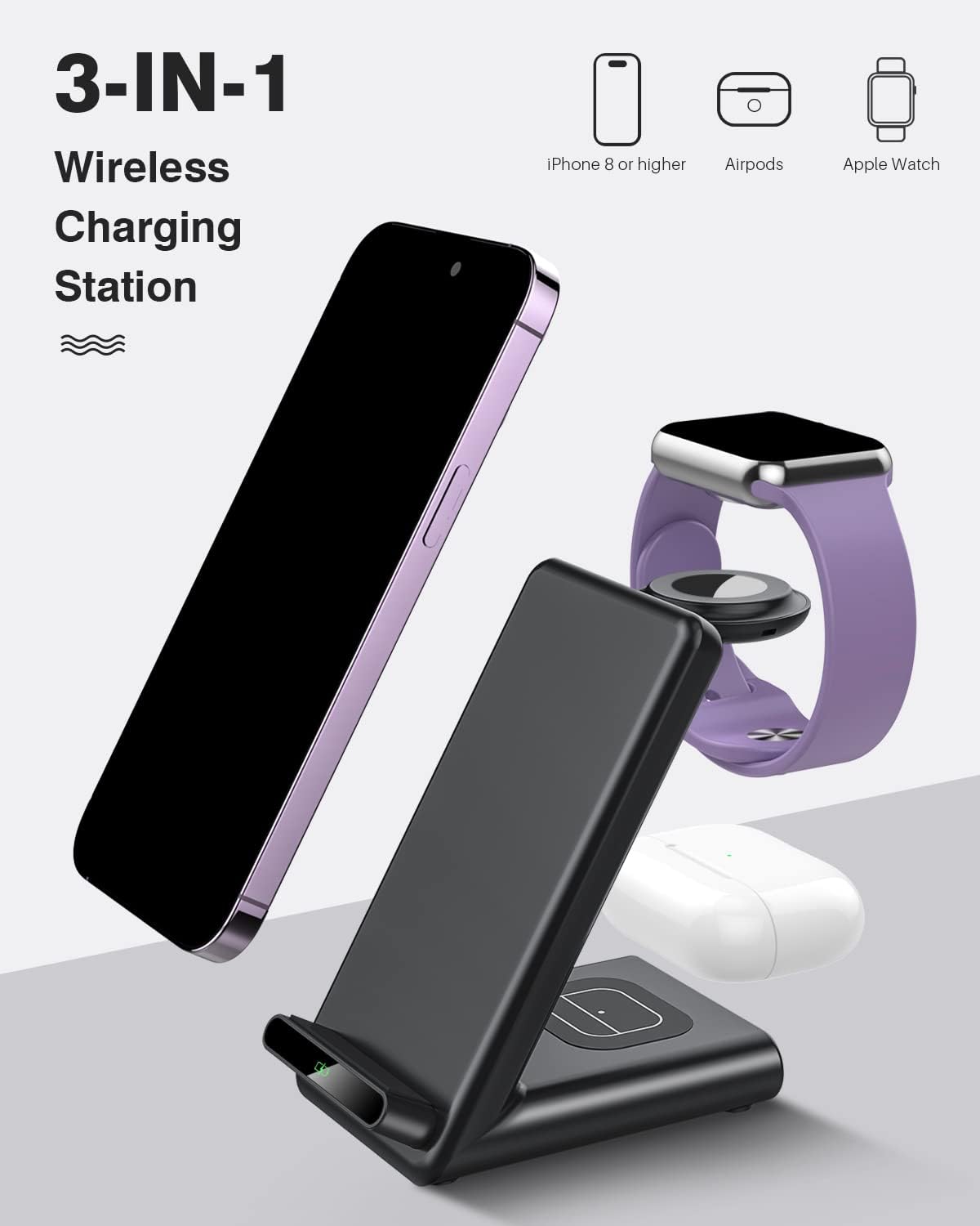 Wireless Charging Station, Black