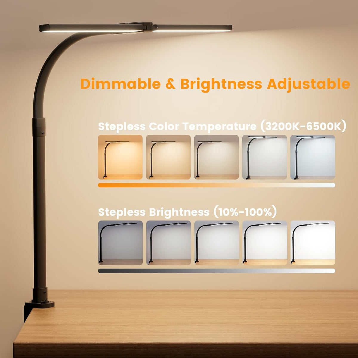LED Desk Lamp, Black