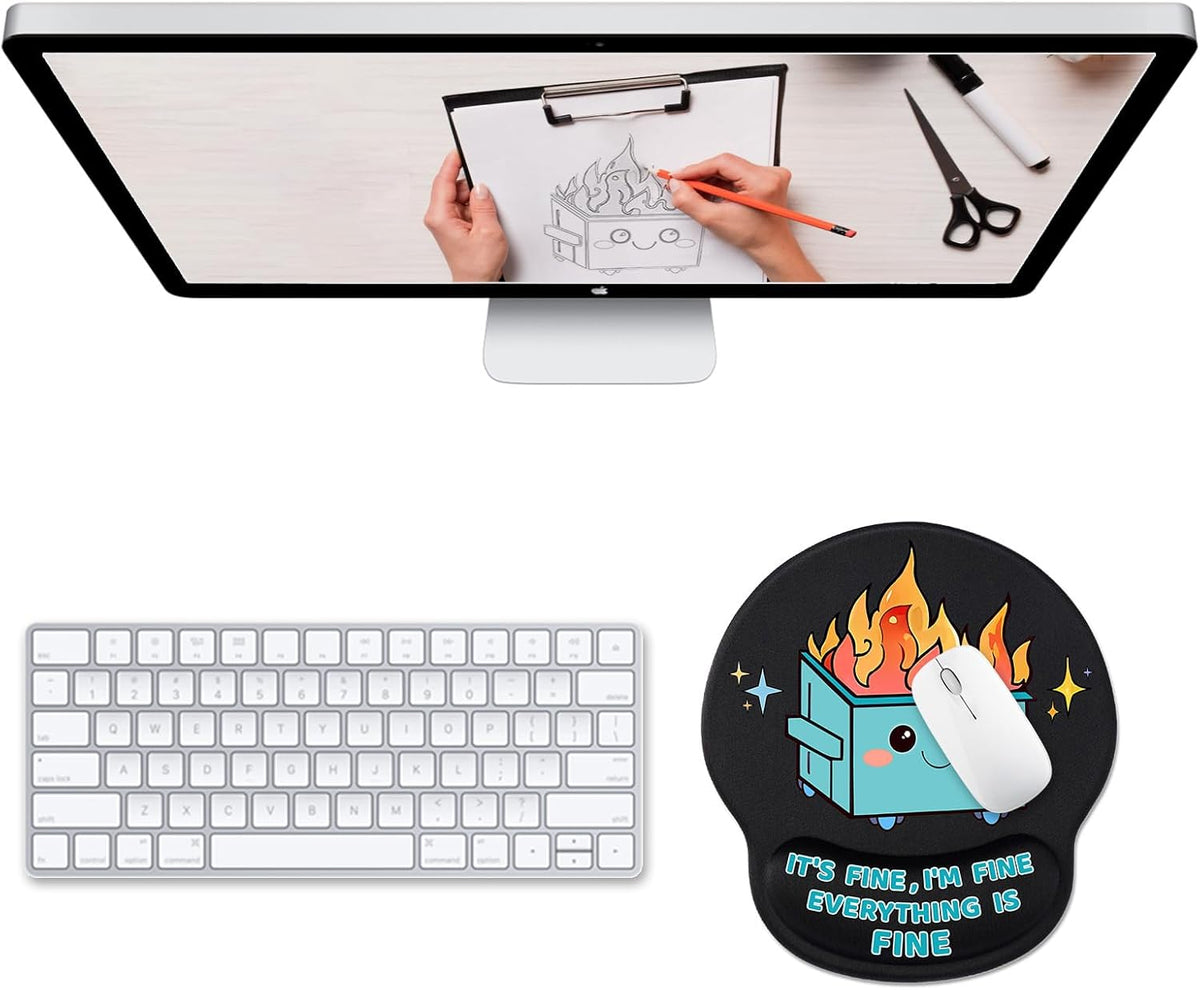 Cute Funny Ergonomic Mouse Pad Wrist Support