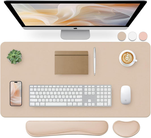 Leather Desk Pad and Keyboard Wrist Rest
