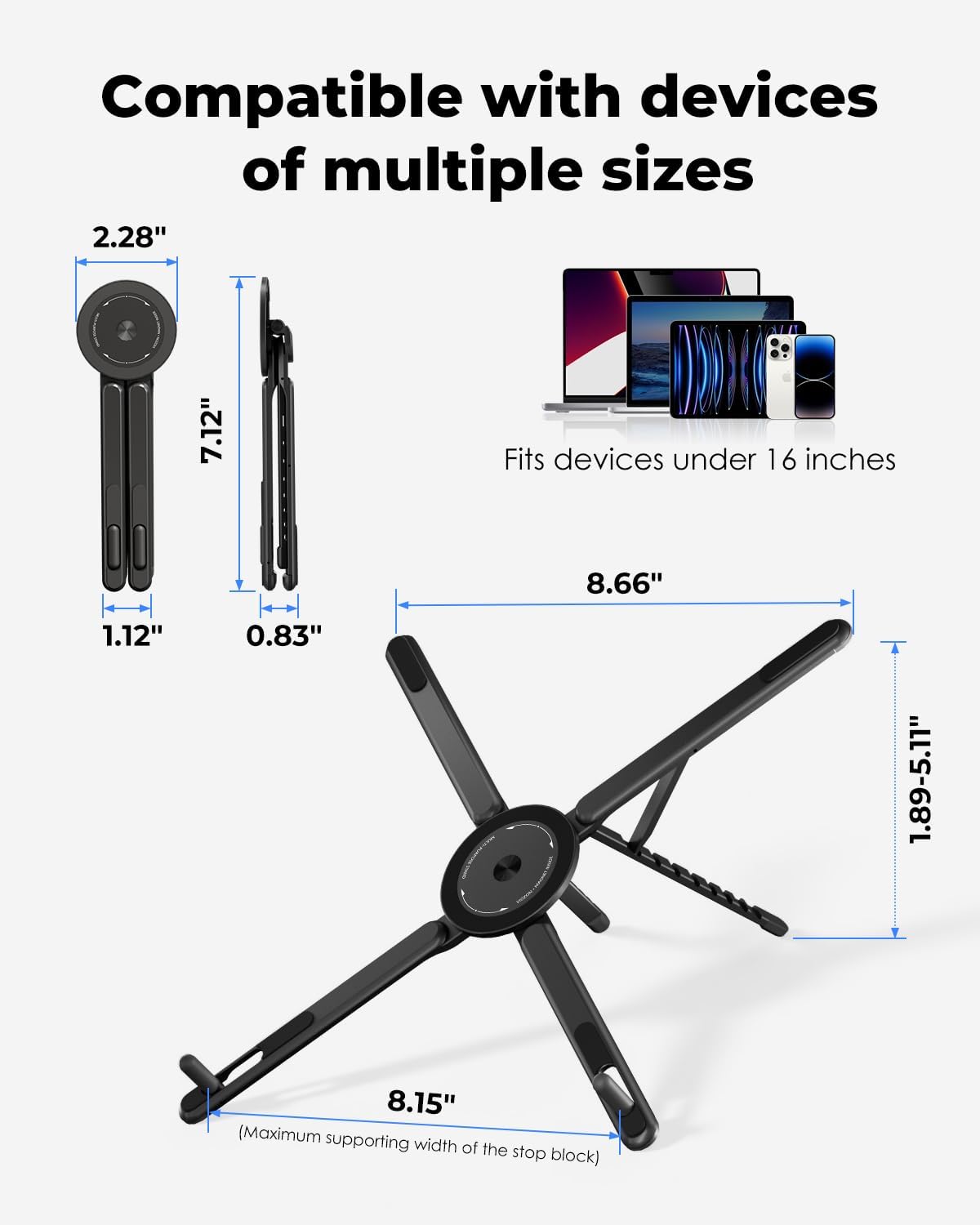 Portable Laptop Stand, Black