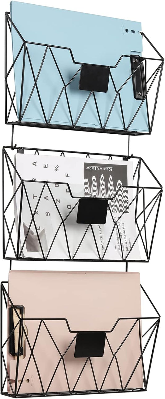 Wall File Organizer, Black