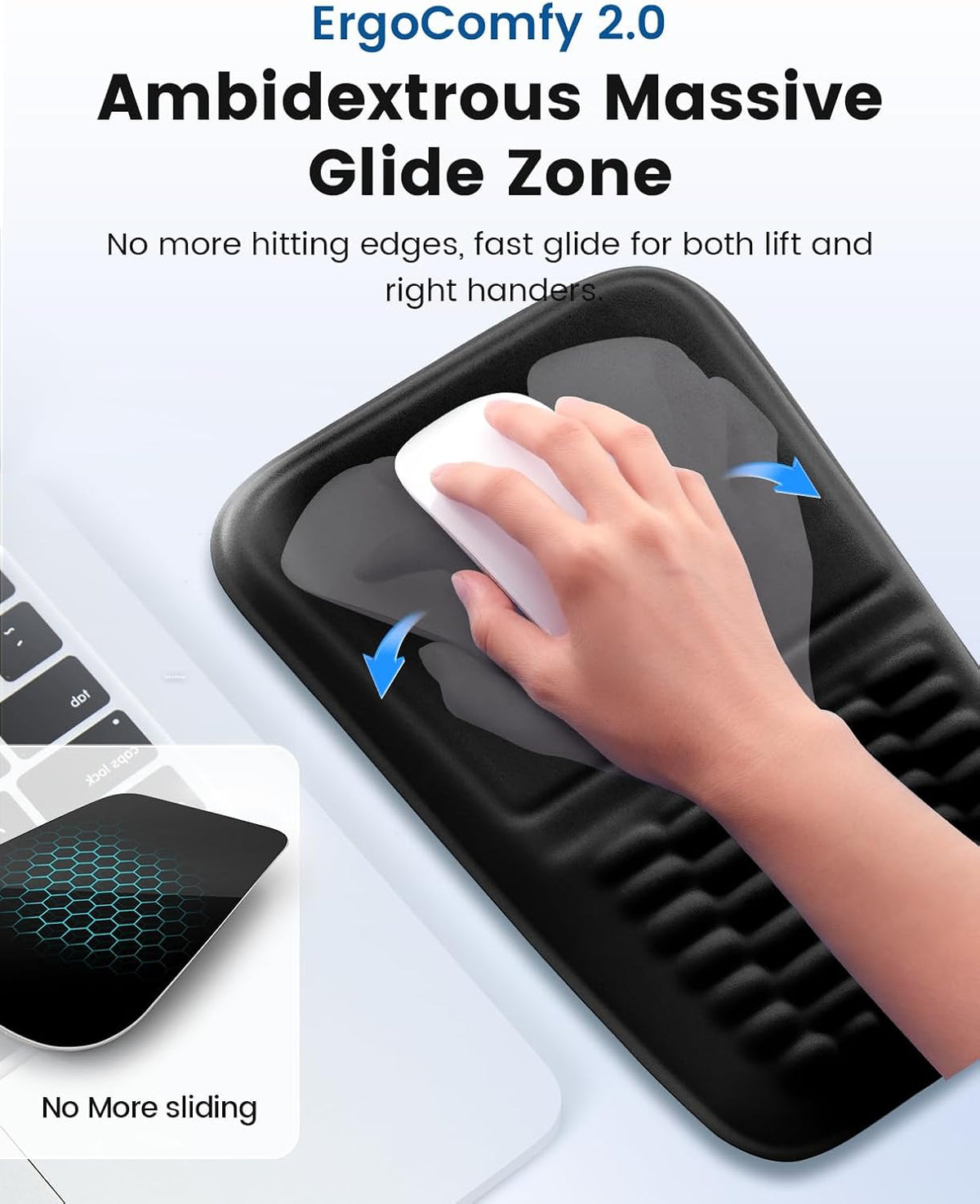 2-in-1 Keyboard & Mouse Wrist Rest Set