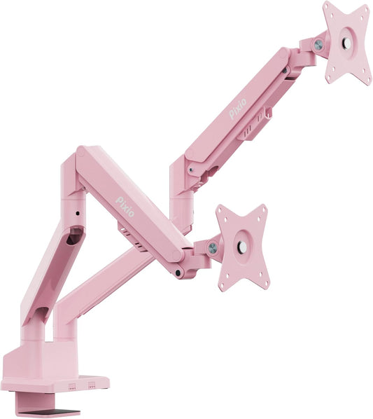 PS1D Wave Pink Dual Monitor Arm Stand Desk Mount
