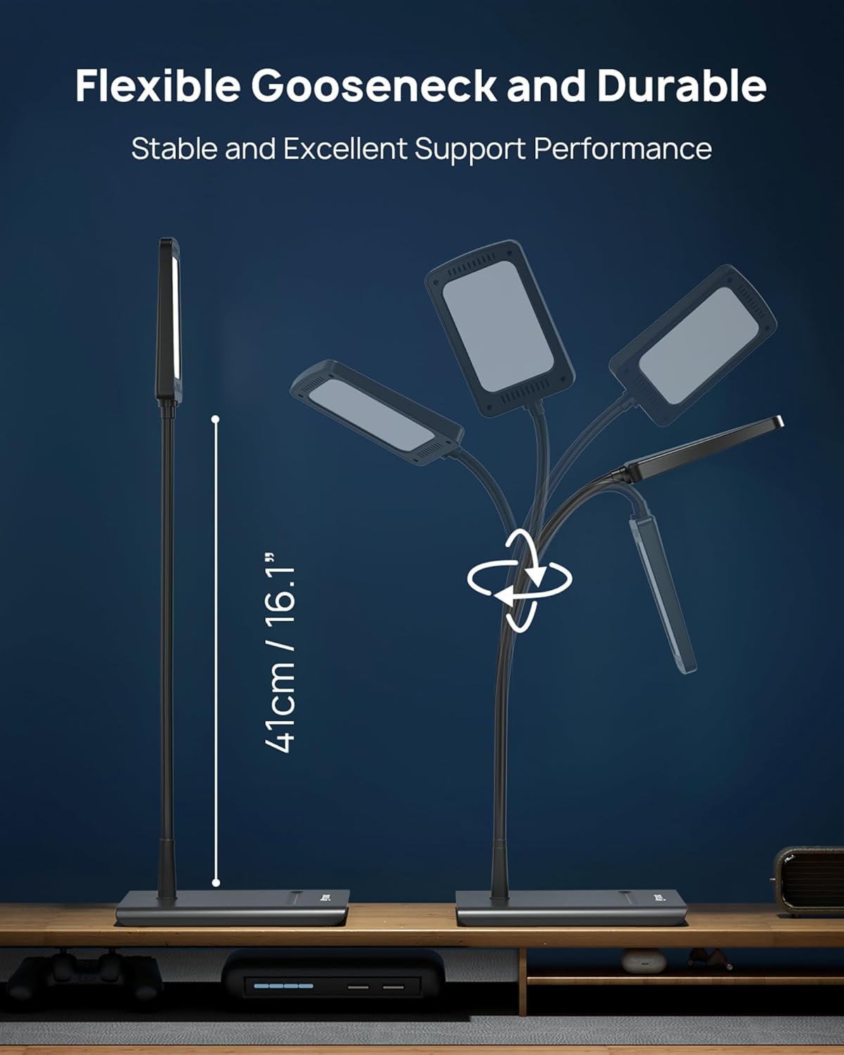 Desk Lamp, Bright Dimmable Eye-Caring Table Lamp