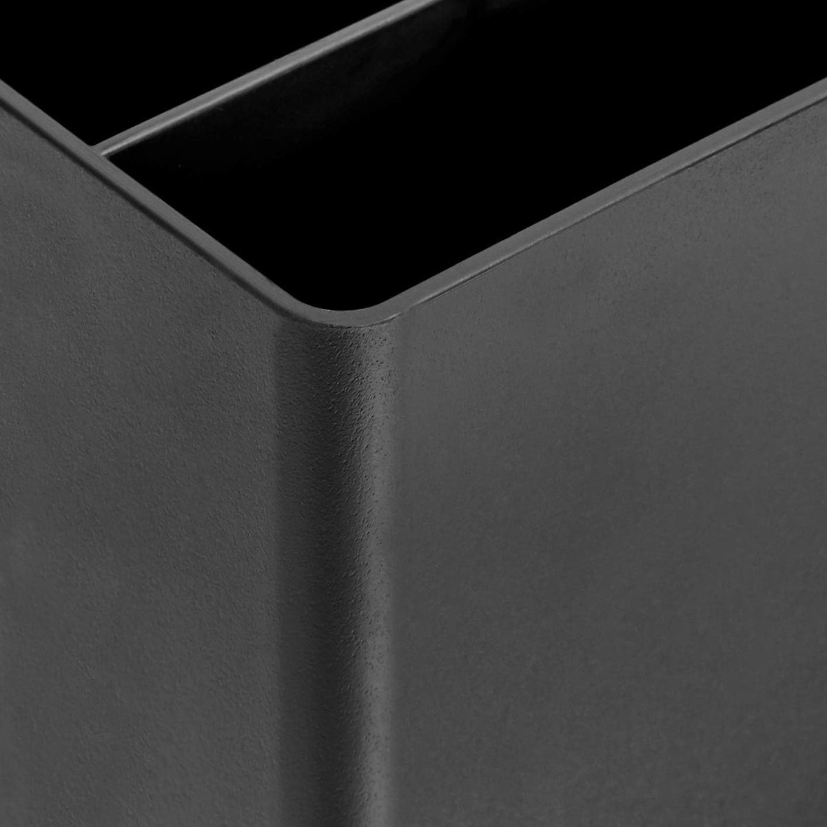 Plastic Desk Organizer - Pen Cup, 3.9" x 3.4" x 3.4", Black