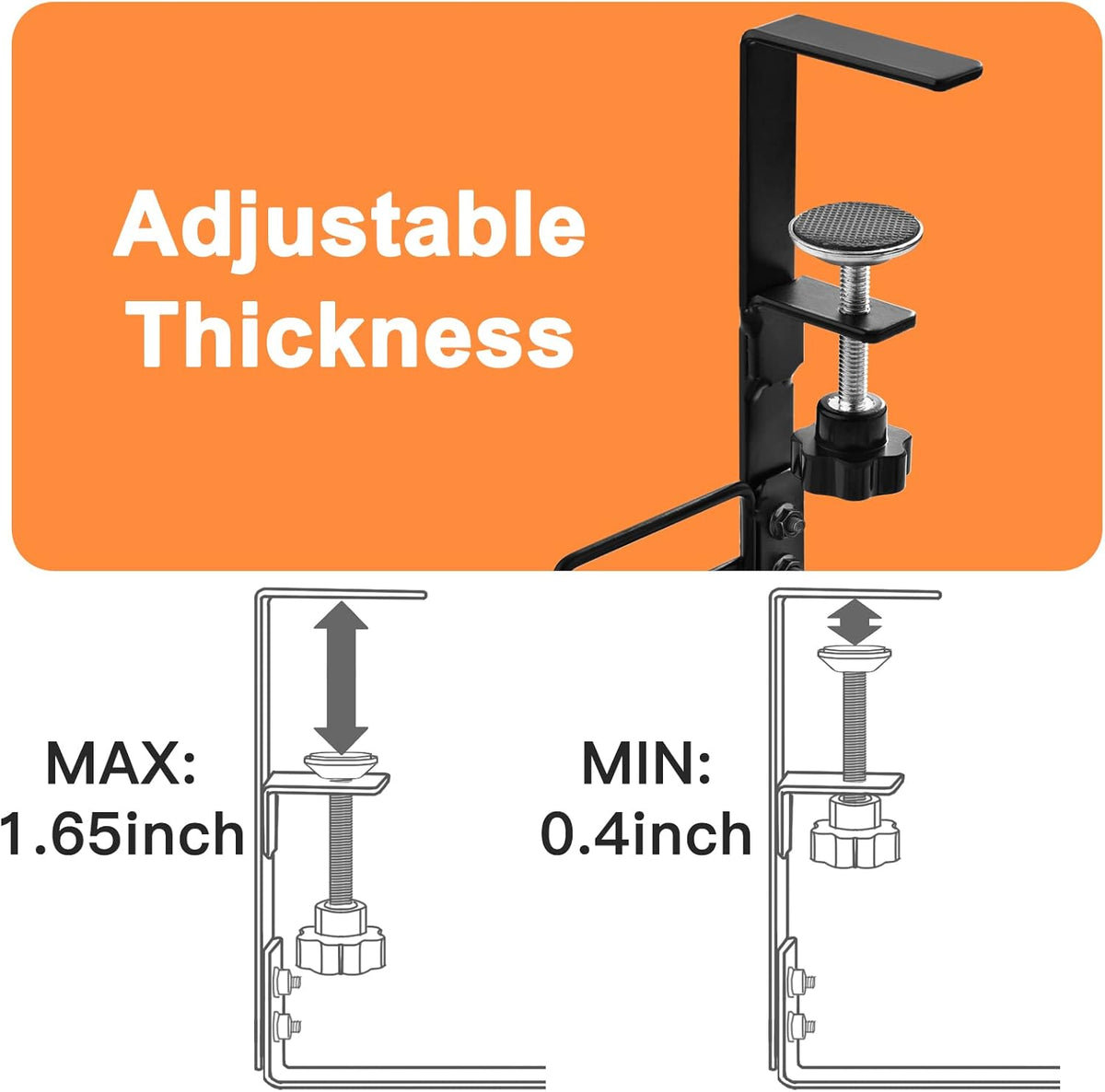NoDrill 15.7" Under Desk Cable Management Tray
