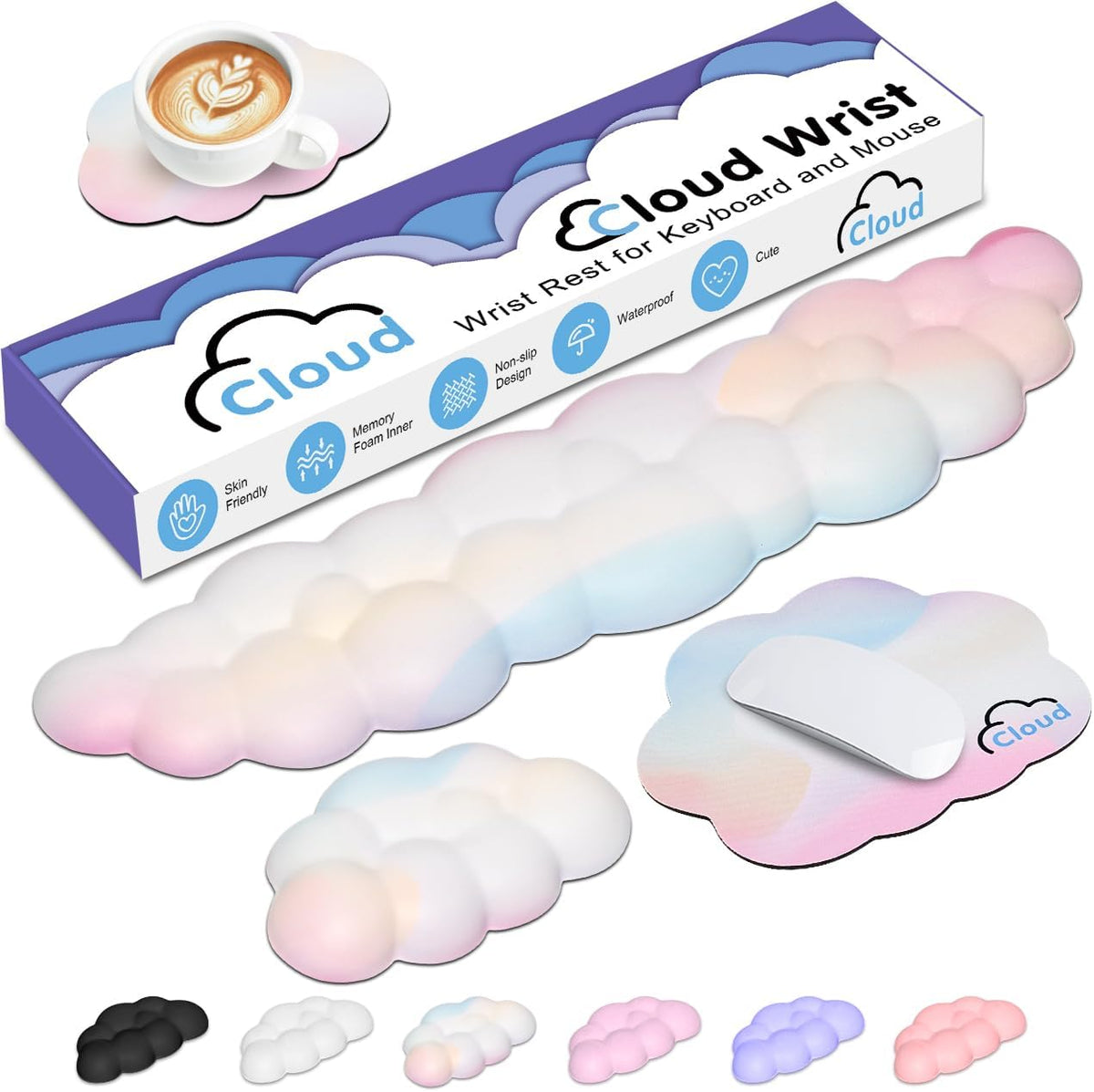 Cloud Wrist Rest Keyboard Palm Rest with Base
