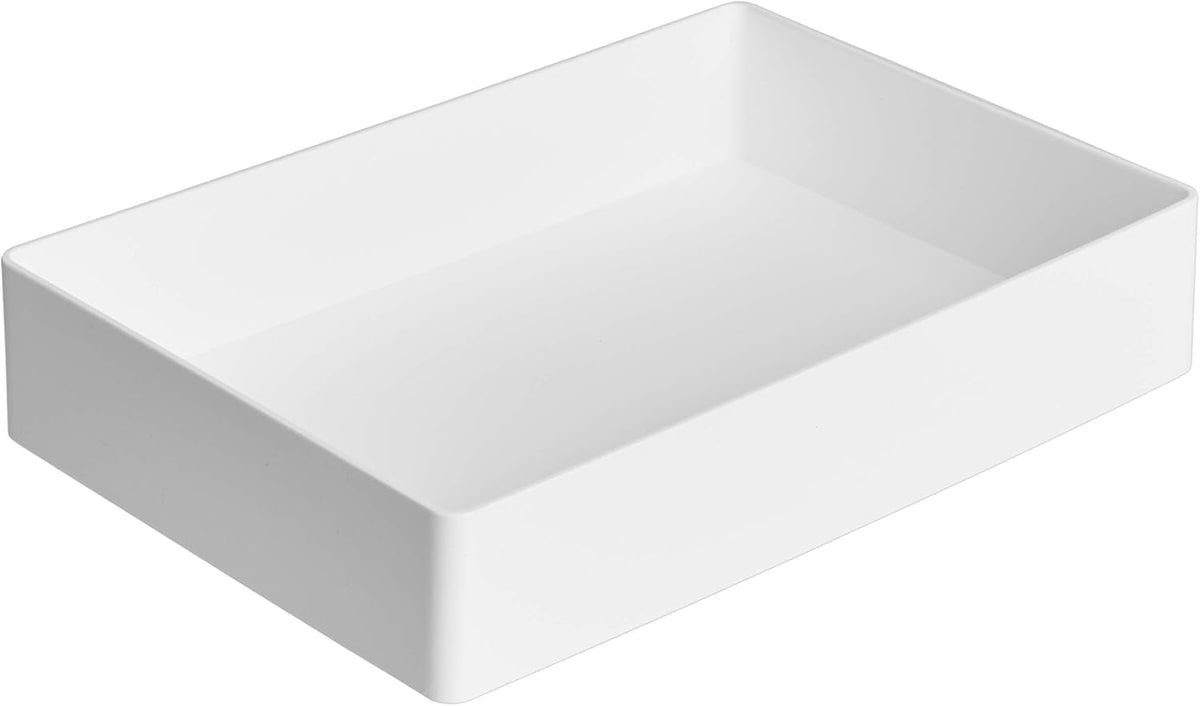 Rectangular Plastic Desk Organizer with Storage Trays