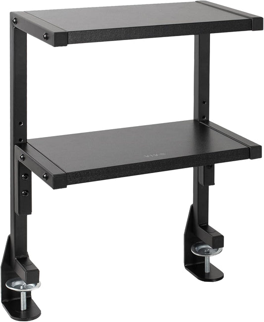 VIVO Clamp-on 13 inch Above or Below Desk 2-Tier Shelving Unit