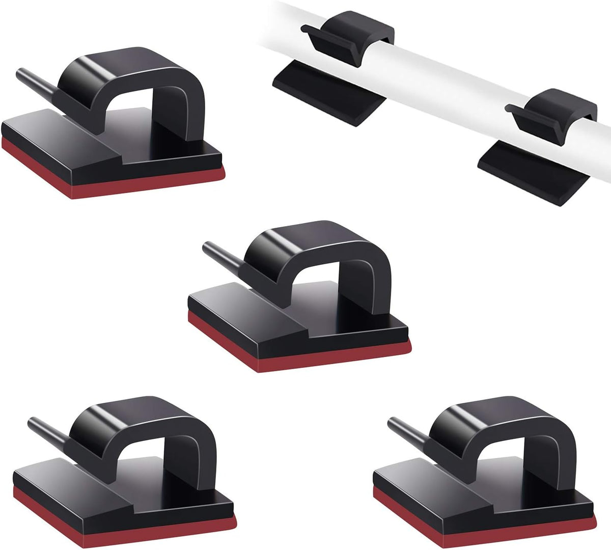 Self Adhesive Cable Management Clips, 50 Pcs