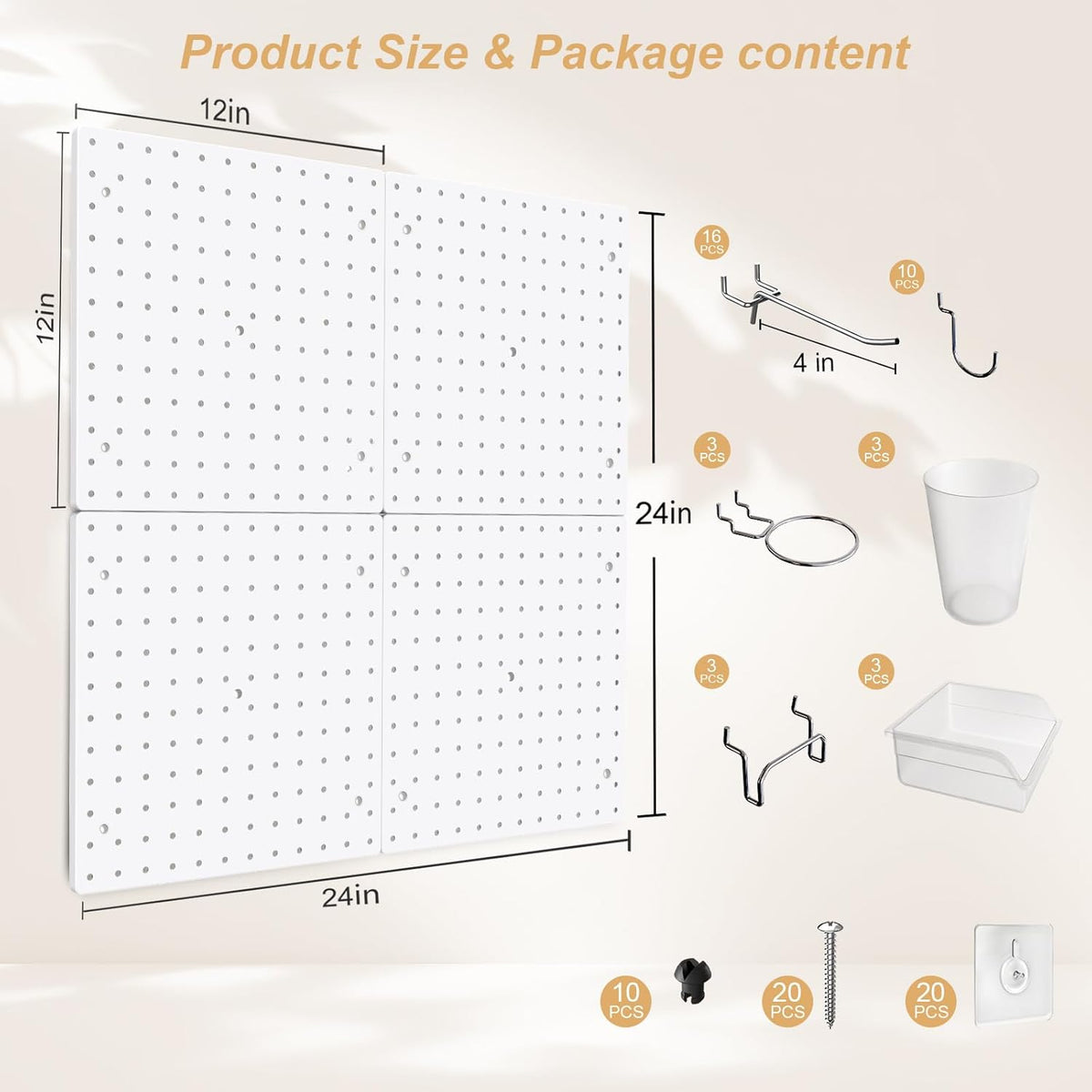 Peg Board with Hooks