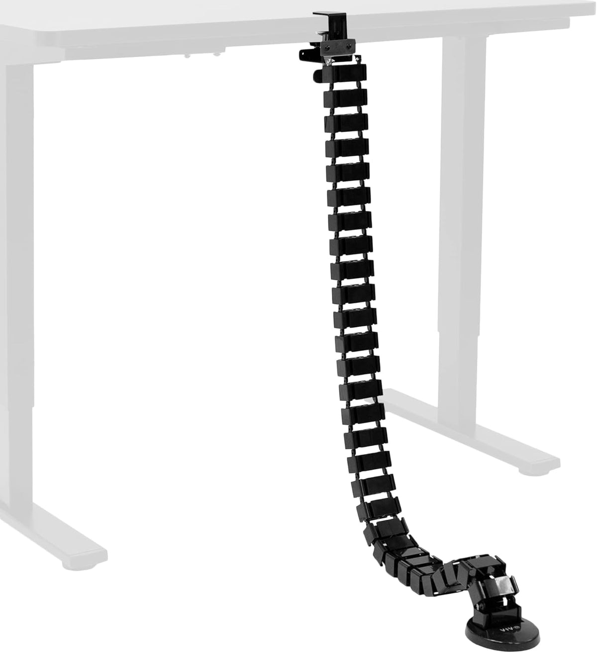No Drill Clamp-on Desk Vertebrae Cable Management Kit