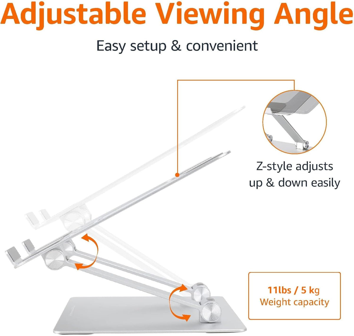 Sturdy and Portable Ergonomic Laptop Stand