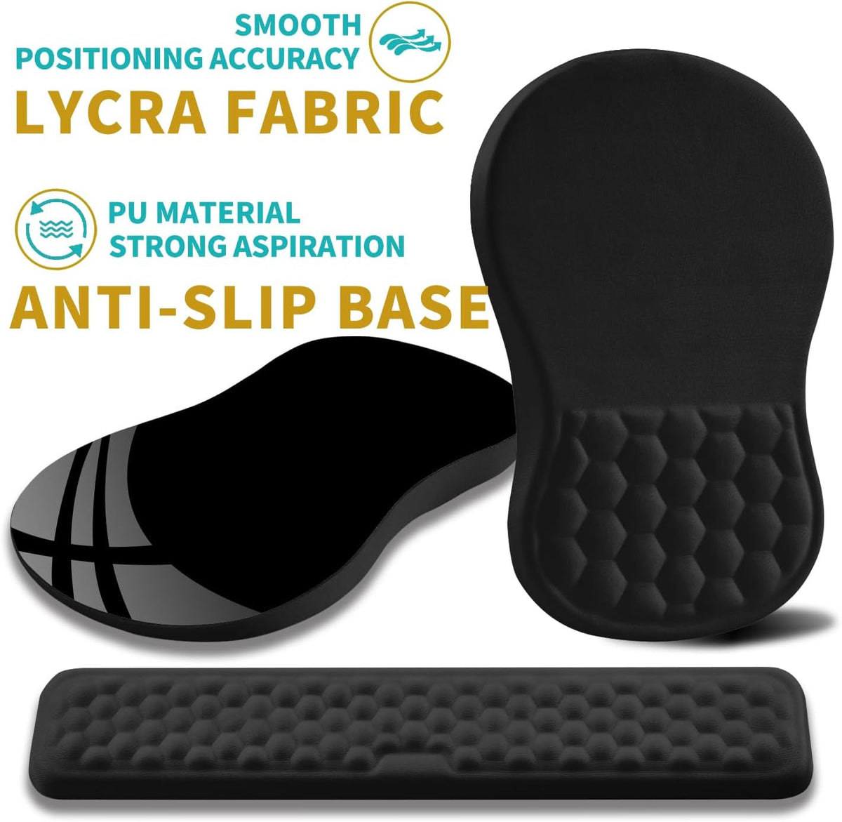 2 in 1 Ergonomic Mouse Pad Wrist Support & Wrist Rest