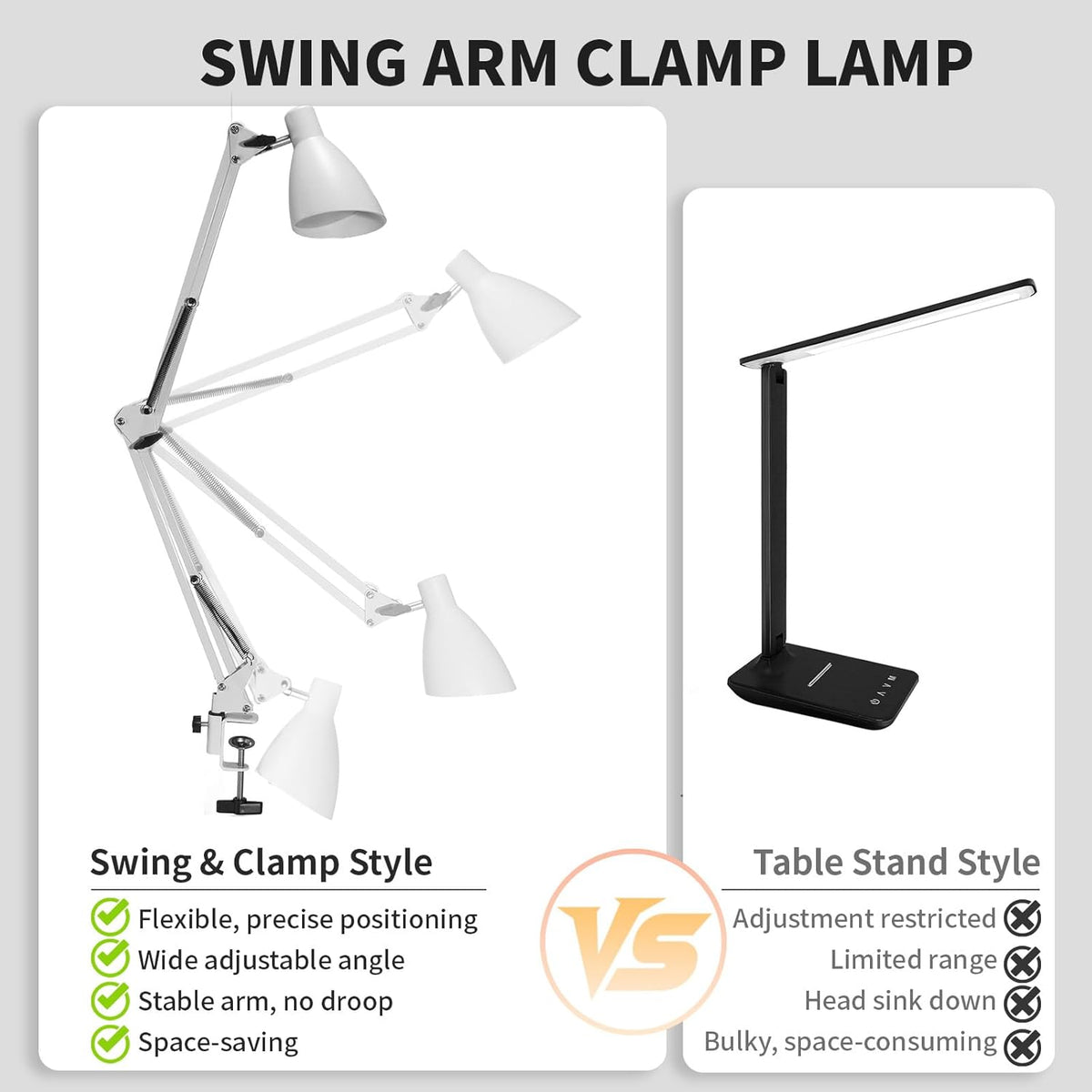 Led Desk Lamp, White