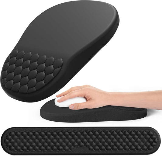Ergonomic Mouse Pad and Keyboard Wrist Rest with Massage Design