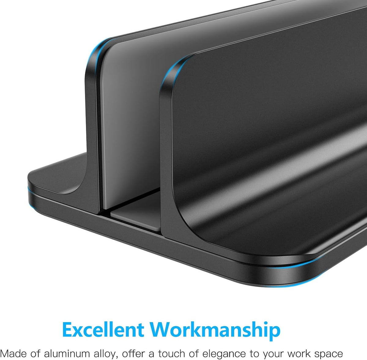 Vertical Laptop Stand Holder, Black, 17.3 inches