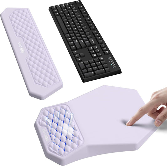Ergonomic Mouse Pad and Keyboard Wrist Rest Support Set