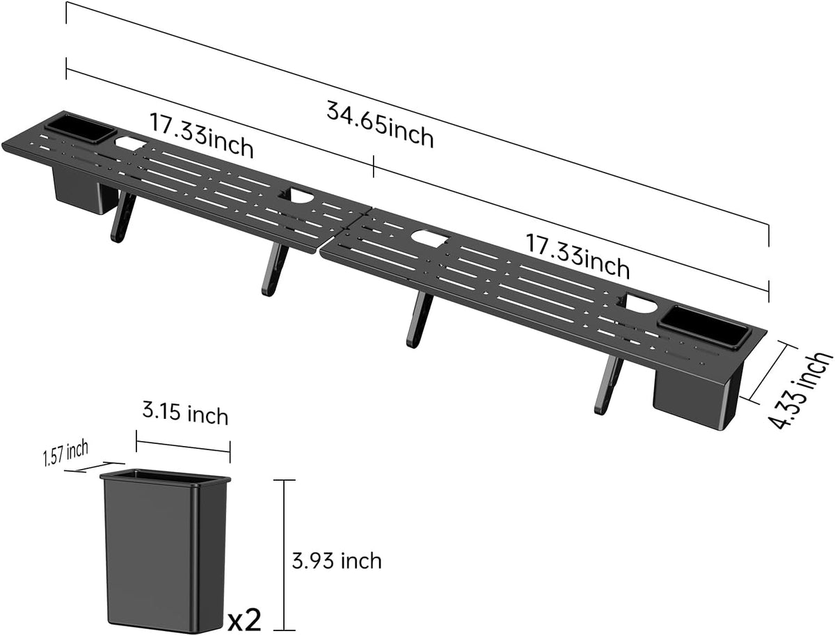 Adjustable Steel TV Top Shelf