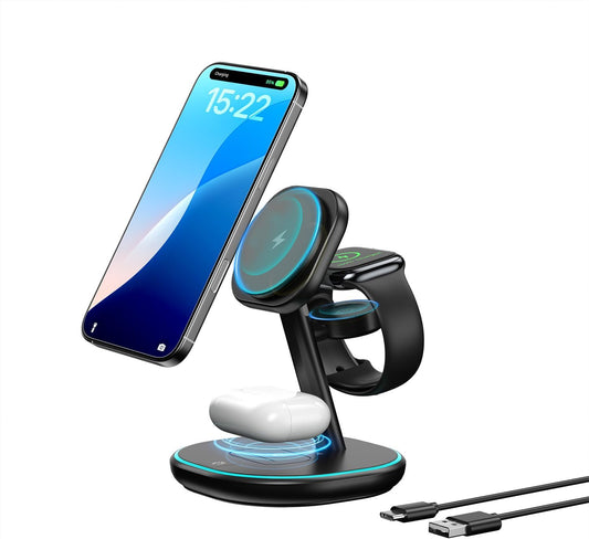 3-in-1 Charging Station, Black