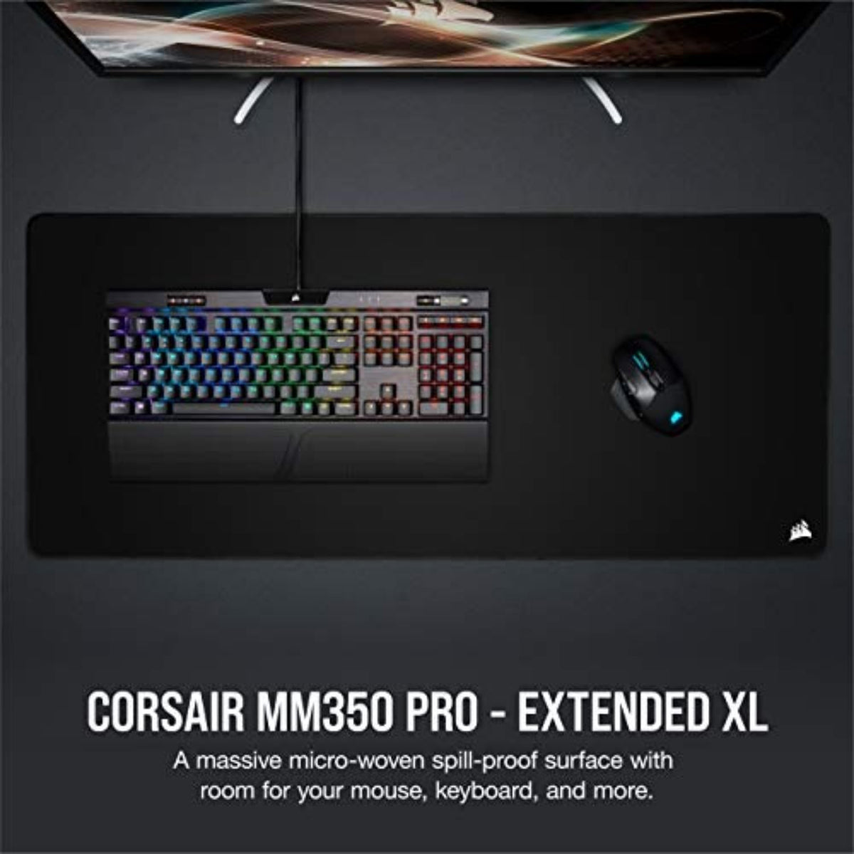 MM350 PRO Extended XL Premium Spill-Proof Cloth Gaming Mouse Pad