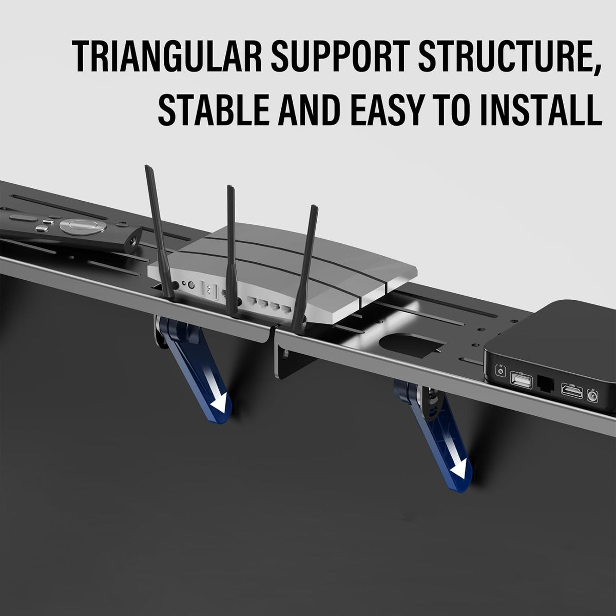 Adjustable Steel TV Top Shelf