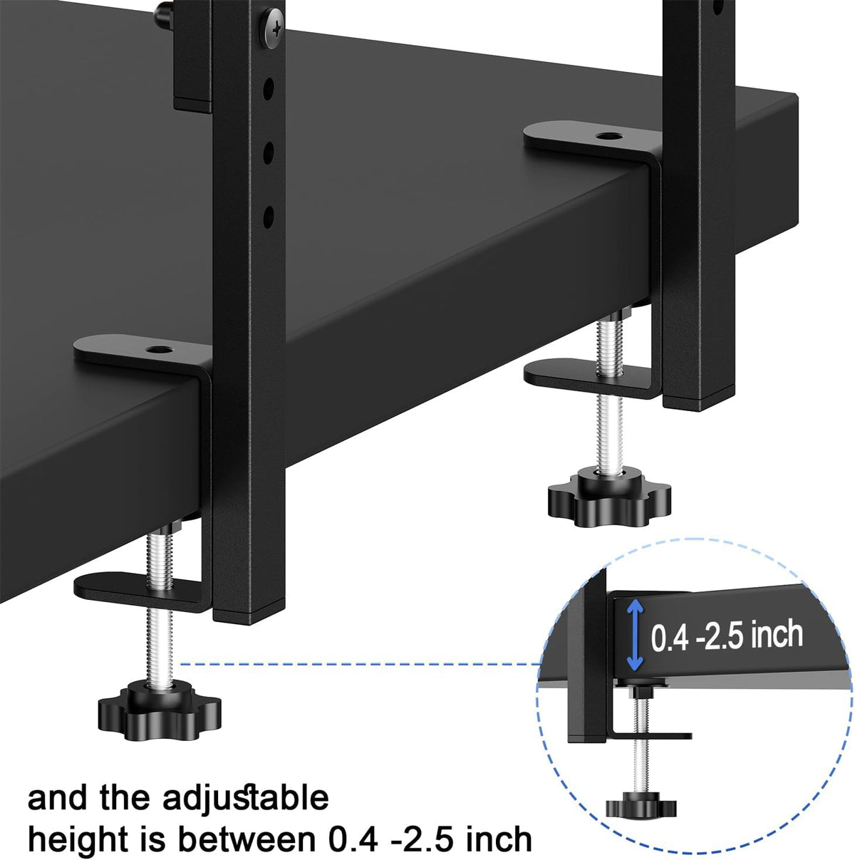 2-Tier Desk Shelf, Expandable Under Desk Storage