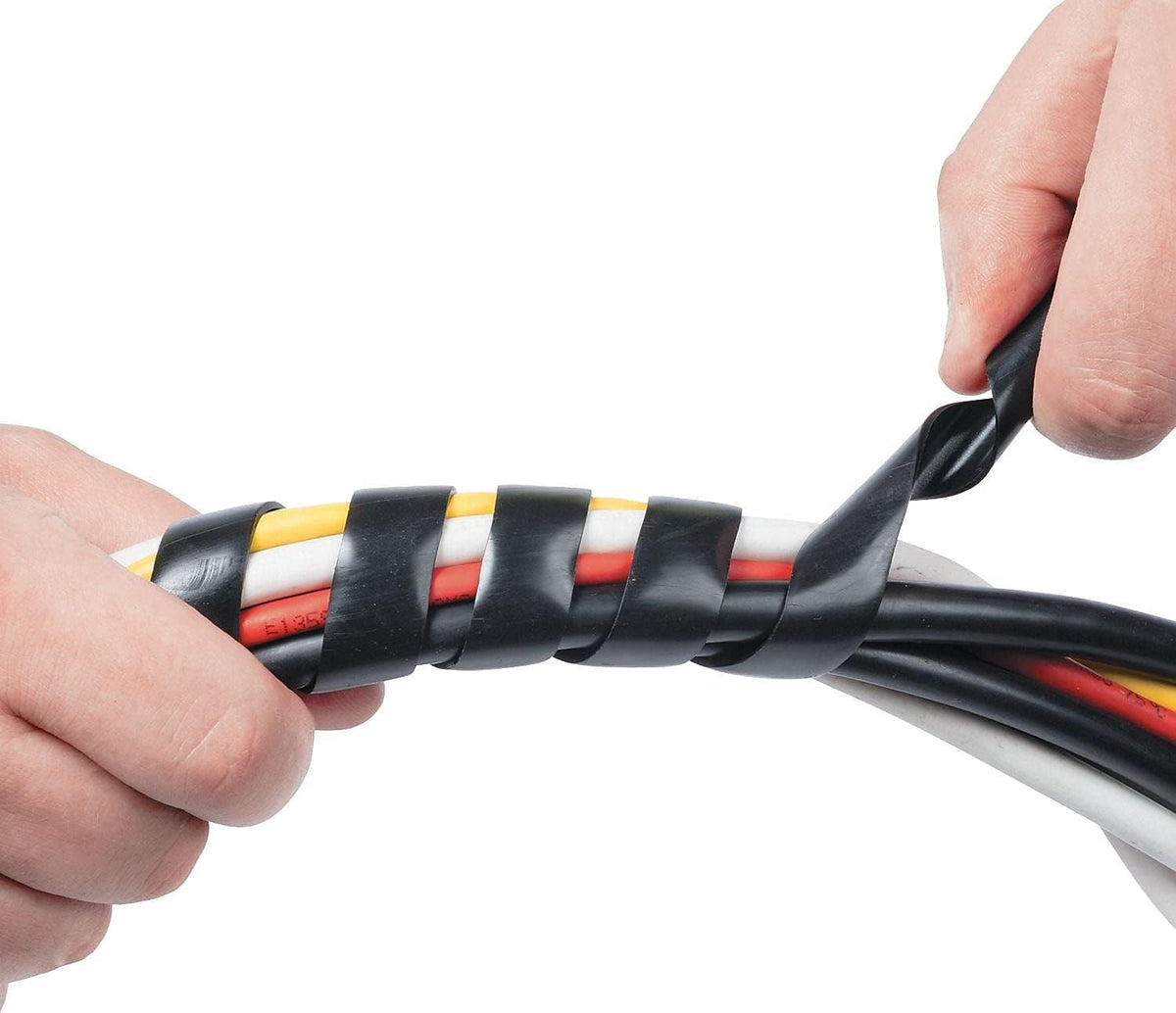 8.2ft Black Cord Wrap, Spiral Cable Sleeve