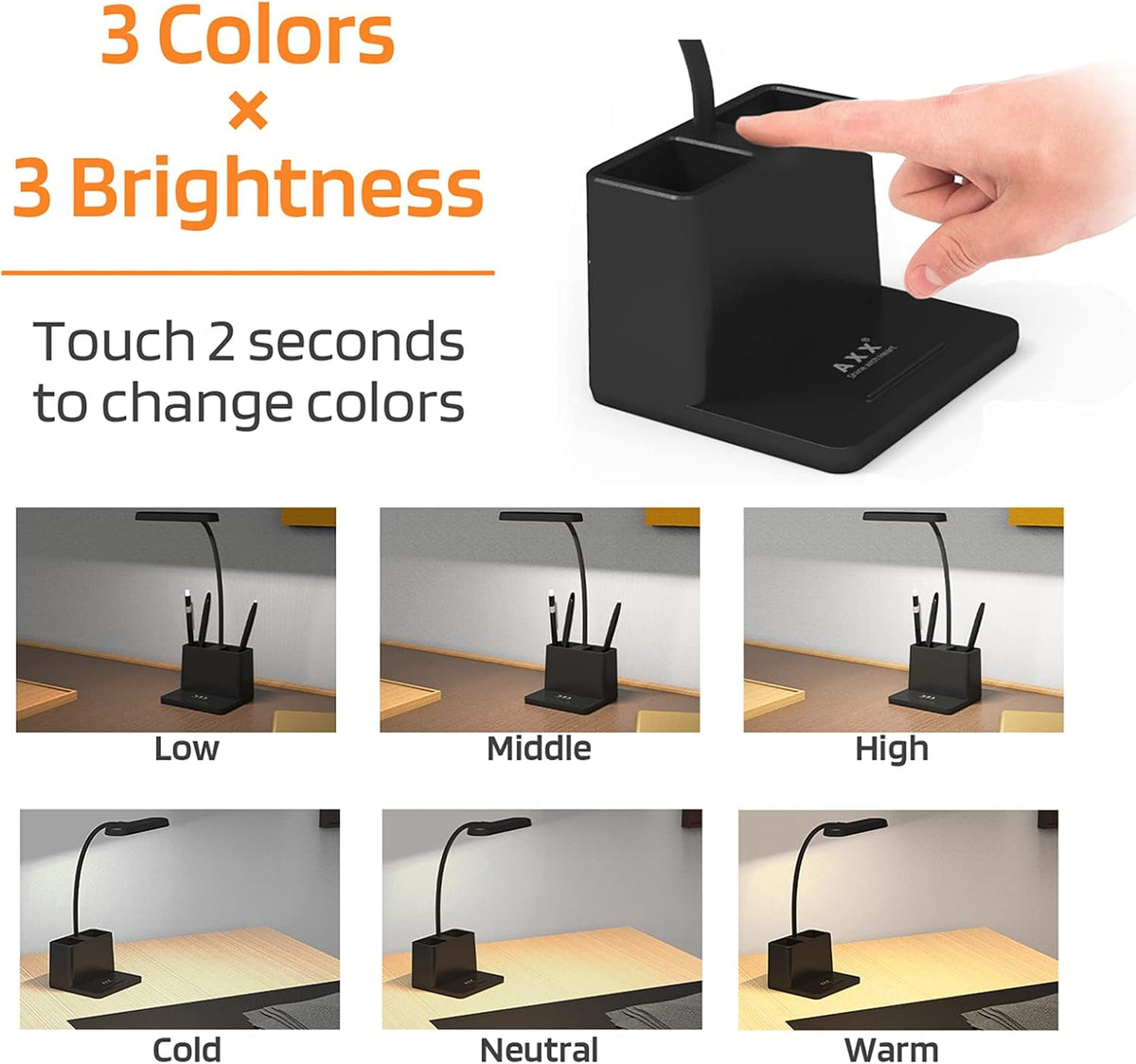 Black LED Desk Lamp