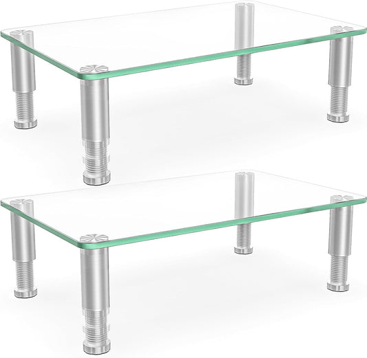 Computer Monitor Riser with Height Adjustable Multi Media