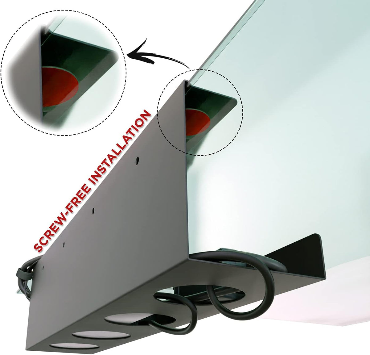 Under Desk Cable Management Tray, Black