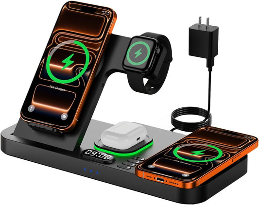 Dual Phone Magnetic Wireless Charging Station