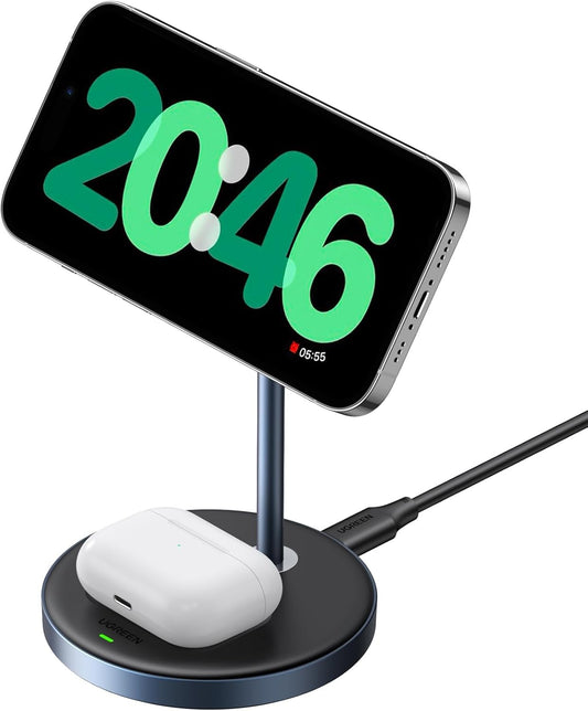 MagFlow 2-in-1 Magnetic Wireless Charging Stand Fast Wireless Charger