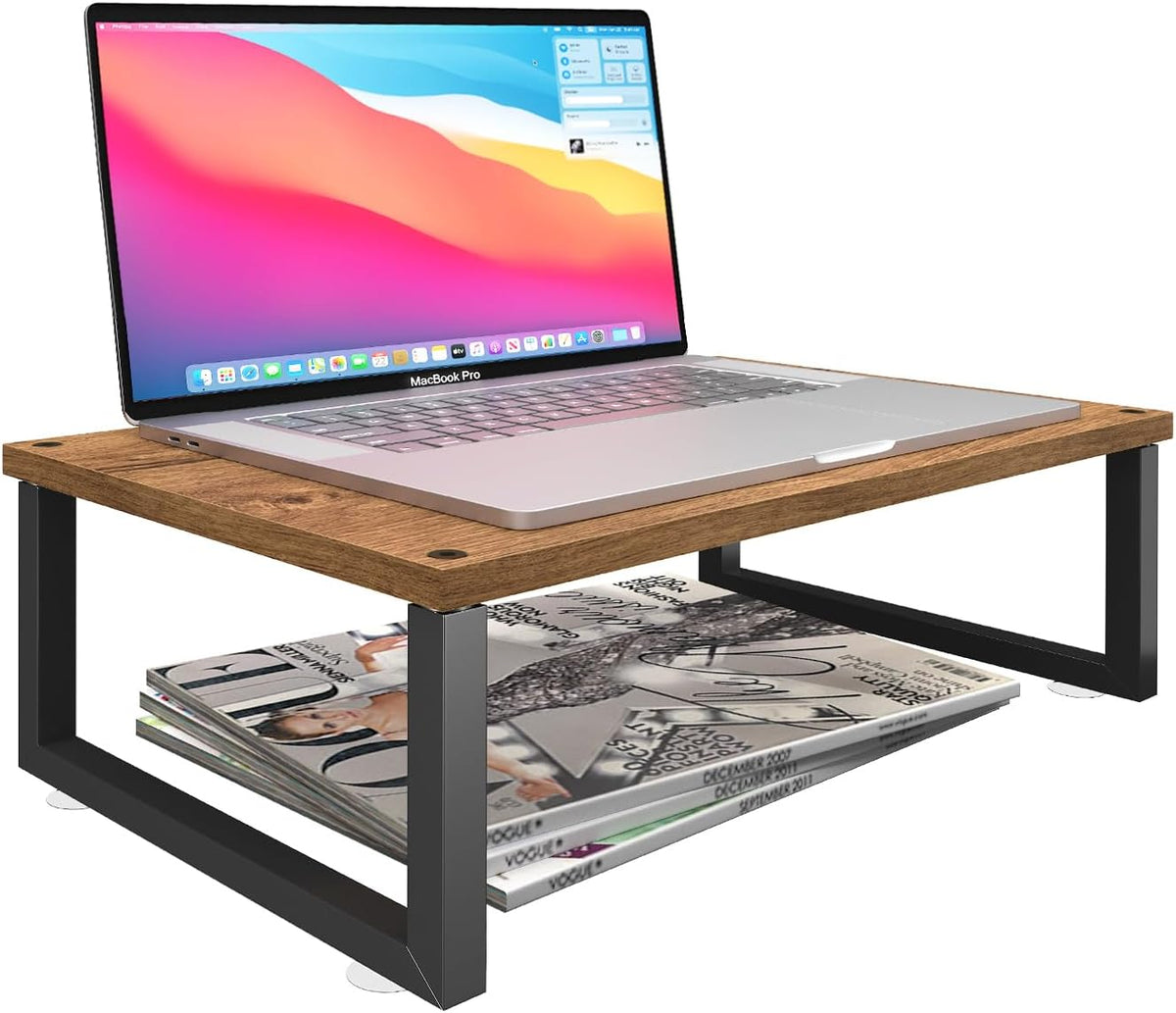 Monitor Stand Riser, 2 Pack, Brown