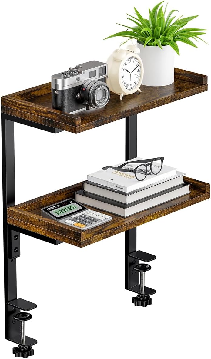 Clamp On Desk Shelf 2-Tier
