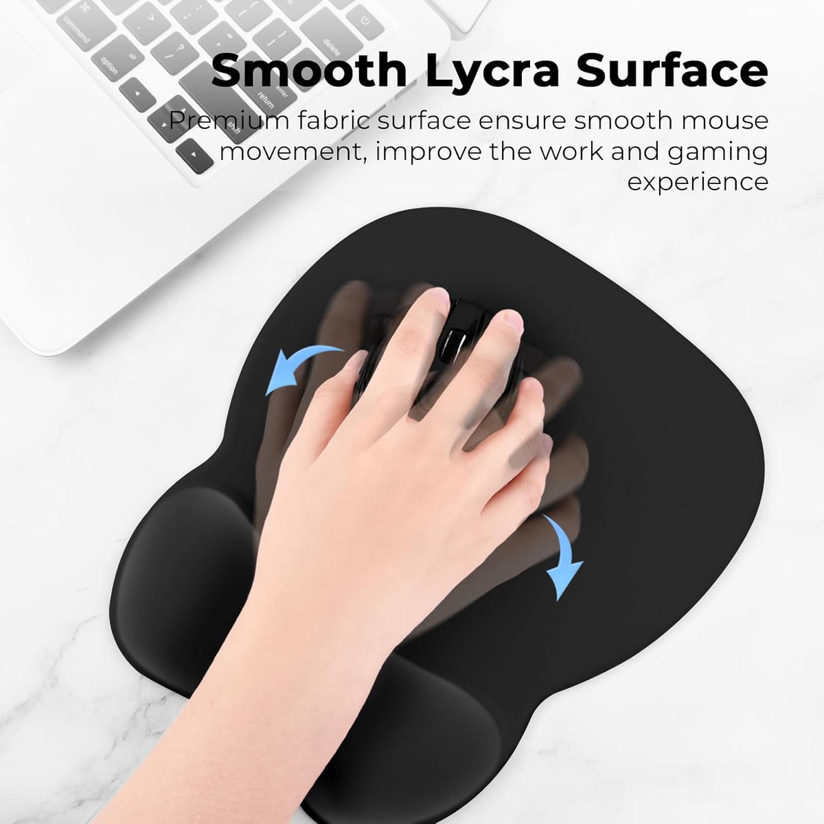 Ergonomic Mouse Pad with Wrist Support, 9.64 x 8.26