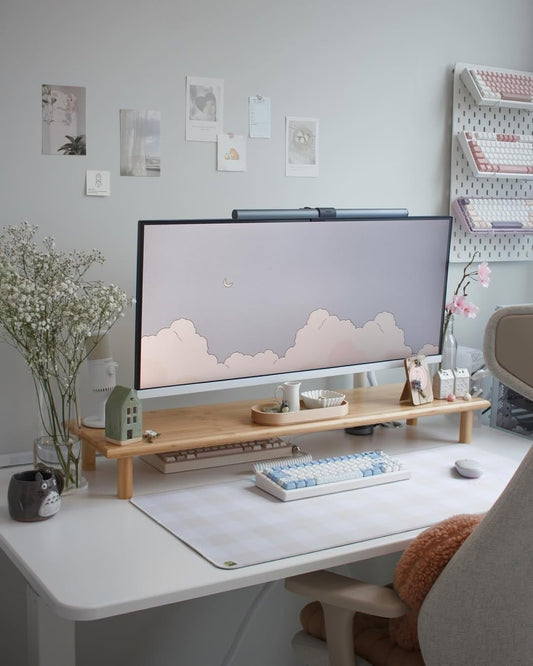 Bamboo Dual Monitor Shelf