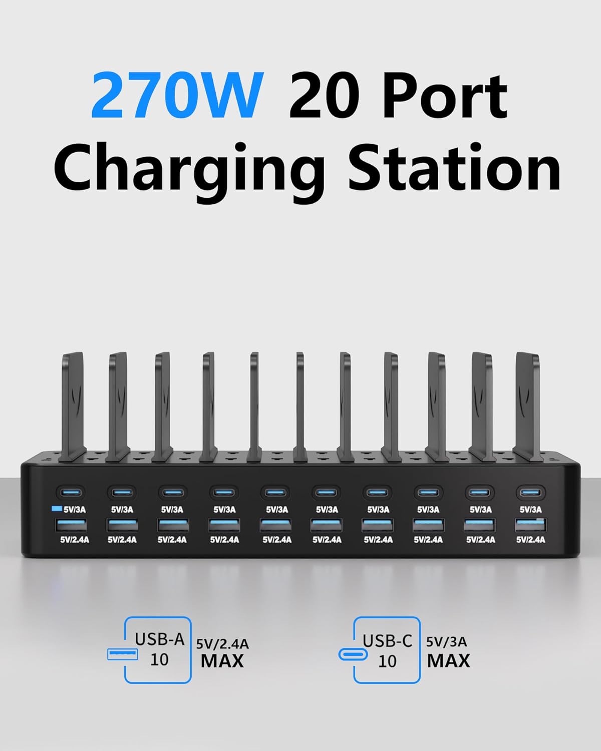 270W Charging Station, Black