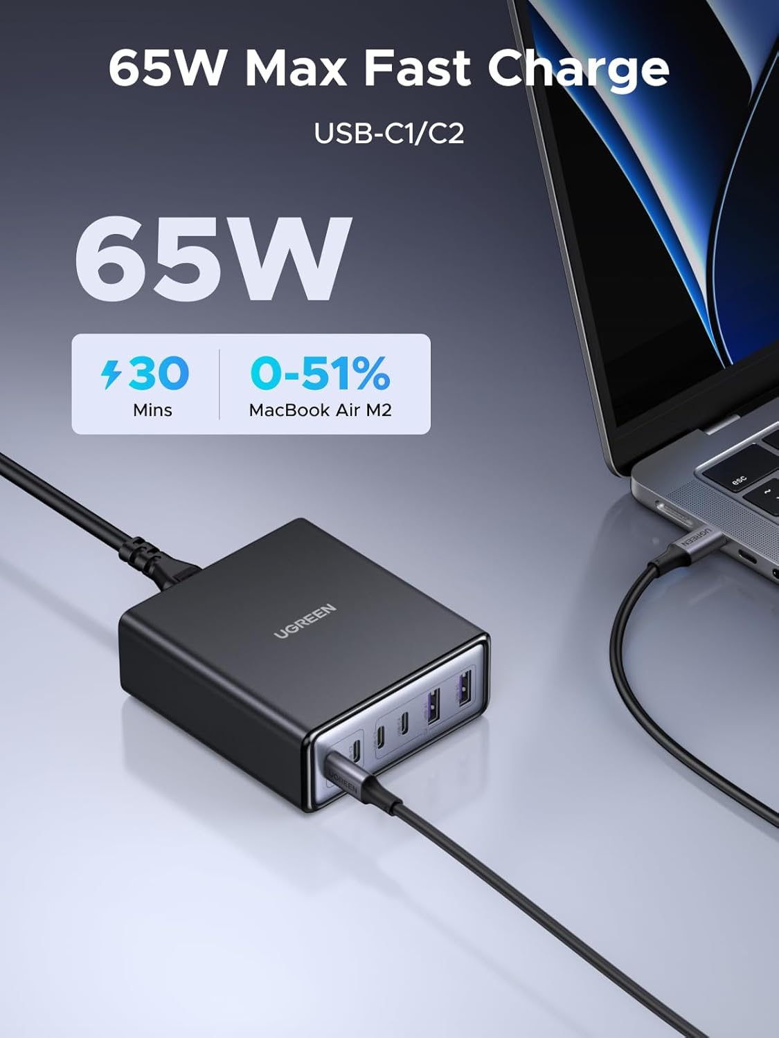 100W USB C Charging Station