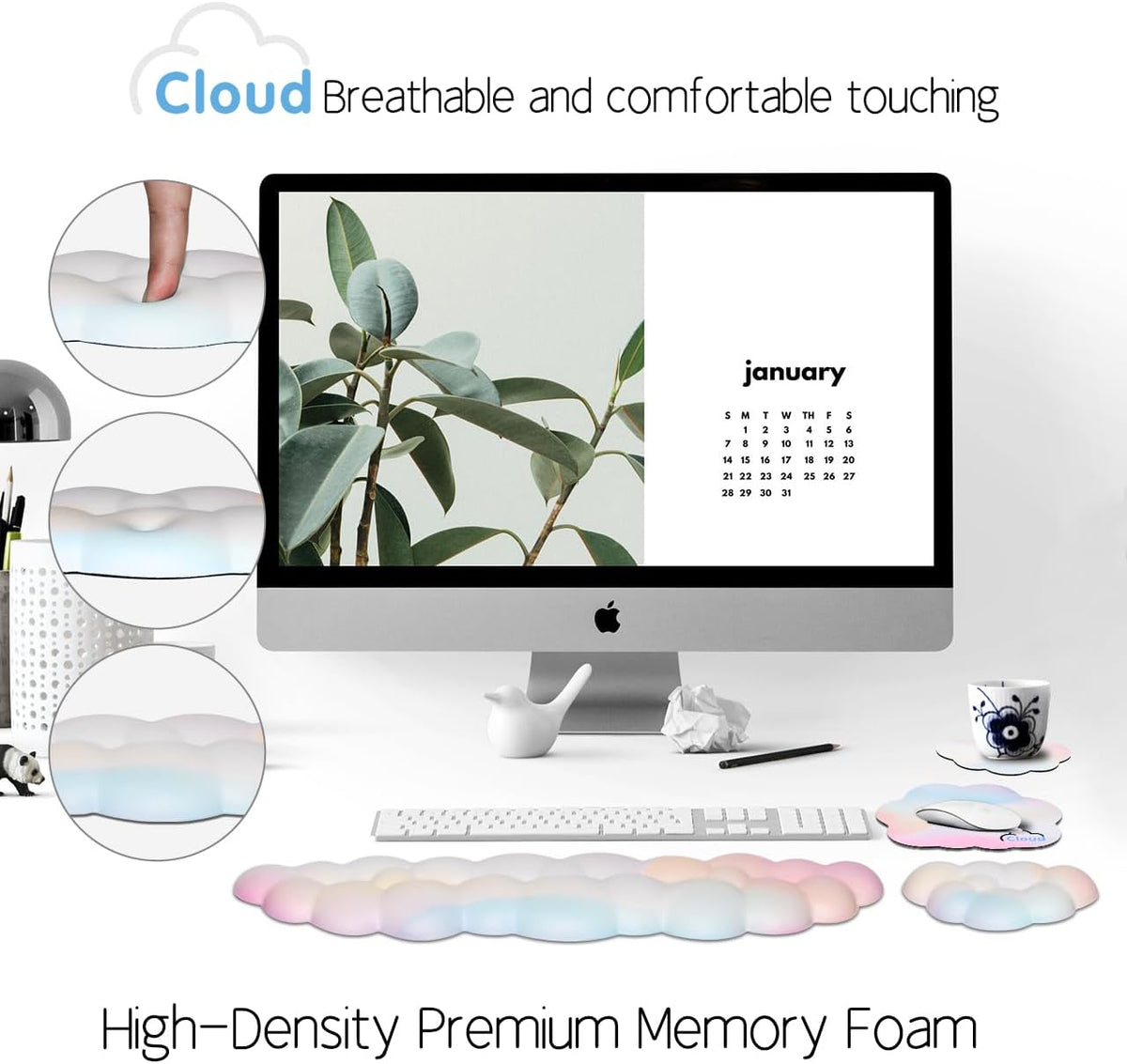 Cloud Wrist Rest Keyboard Palm Rest with Base