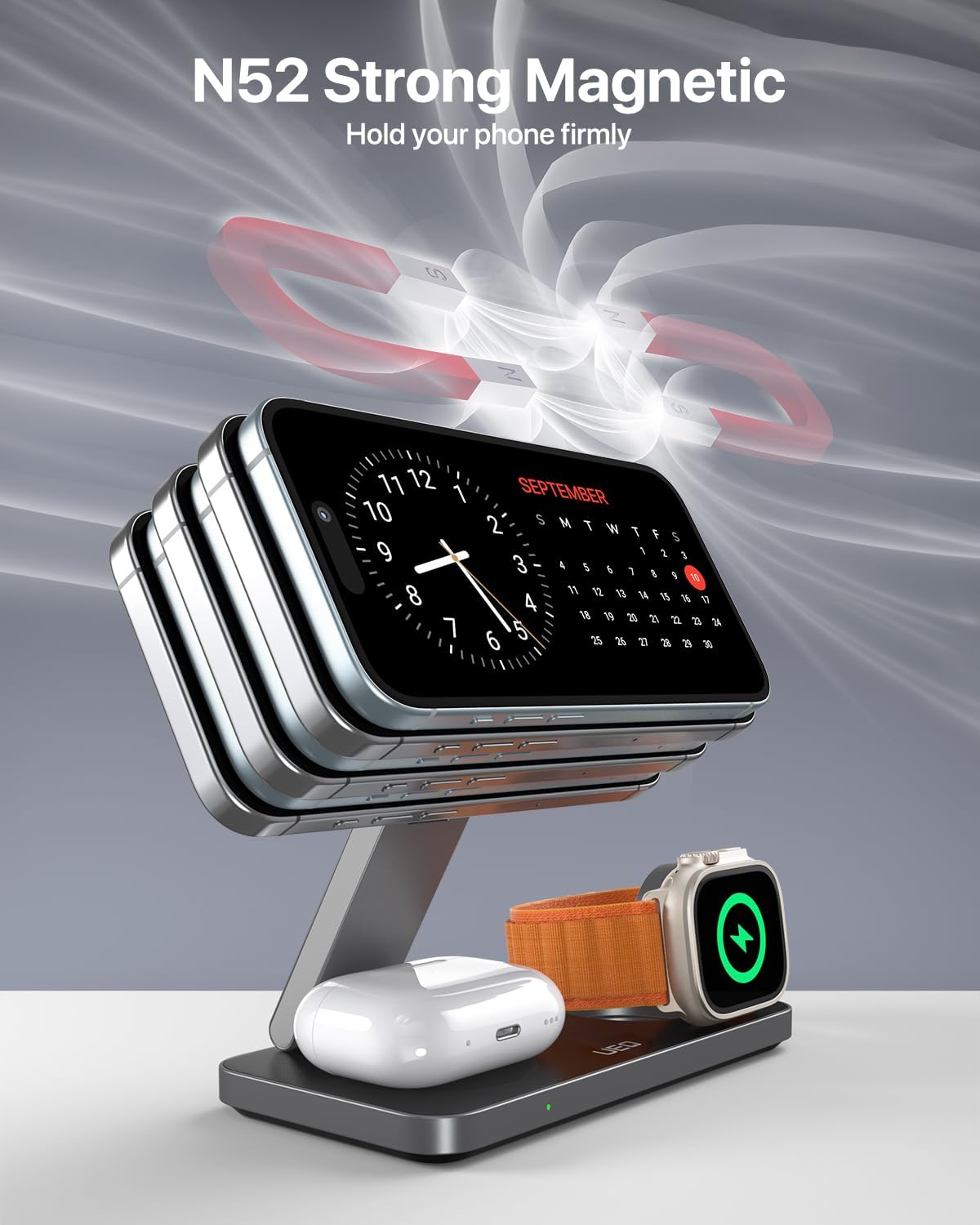 Foldable 3 in 1 Wireless Charging Station