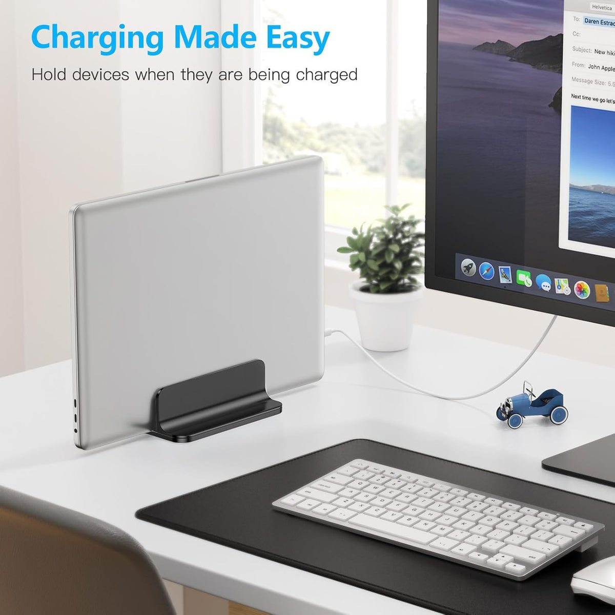 Vertical Laptop Stand Holder, Black, 17.3 inches