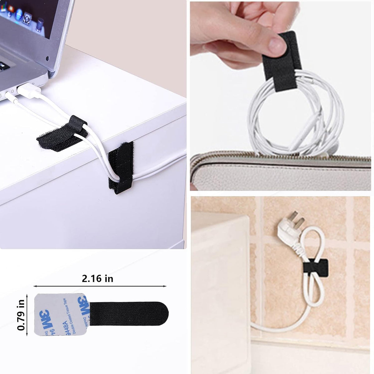 Cable Management Organizer Kit 4 Cable Sleeve Split